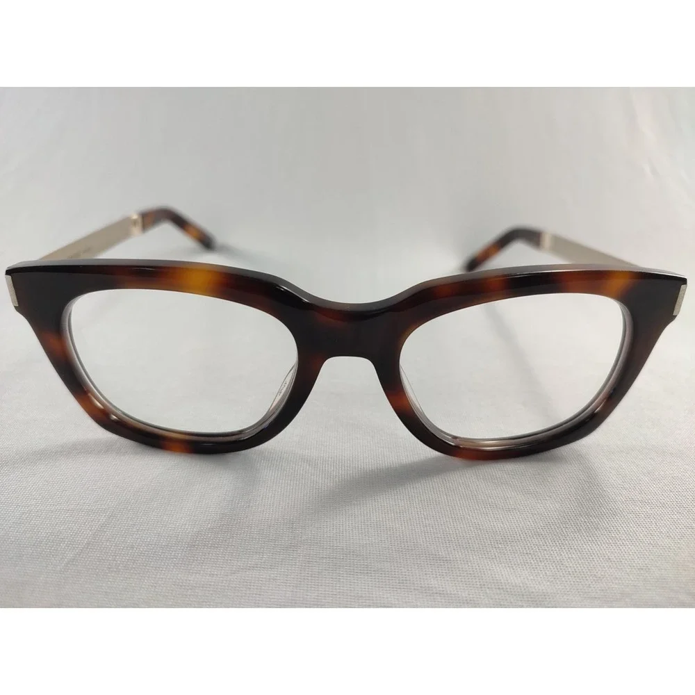 Saint Laurent SL 583 002 Havana Silver Eyeglasses Frames 53-20-145 Italy... - Picture 2 of 13